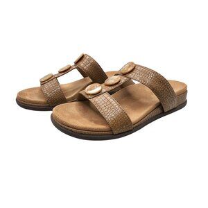 Vionic Womens Serra T-Strap Slip On Sandals